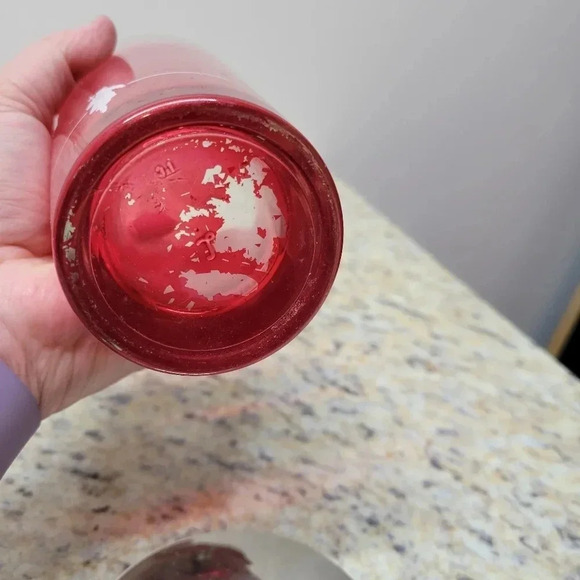 🌴3/$15🌴 Beefeater Martini Shaker Maker Cocktail Mixer With Lid Red - Picture 6 of 8